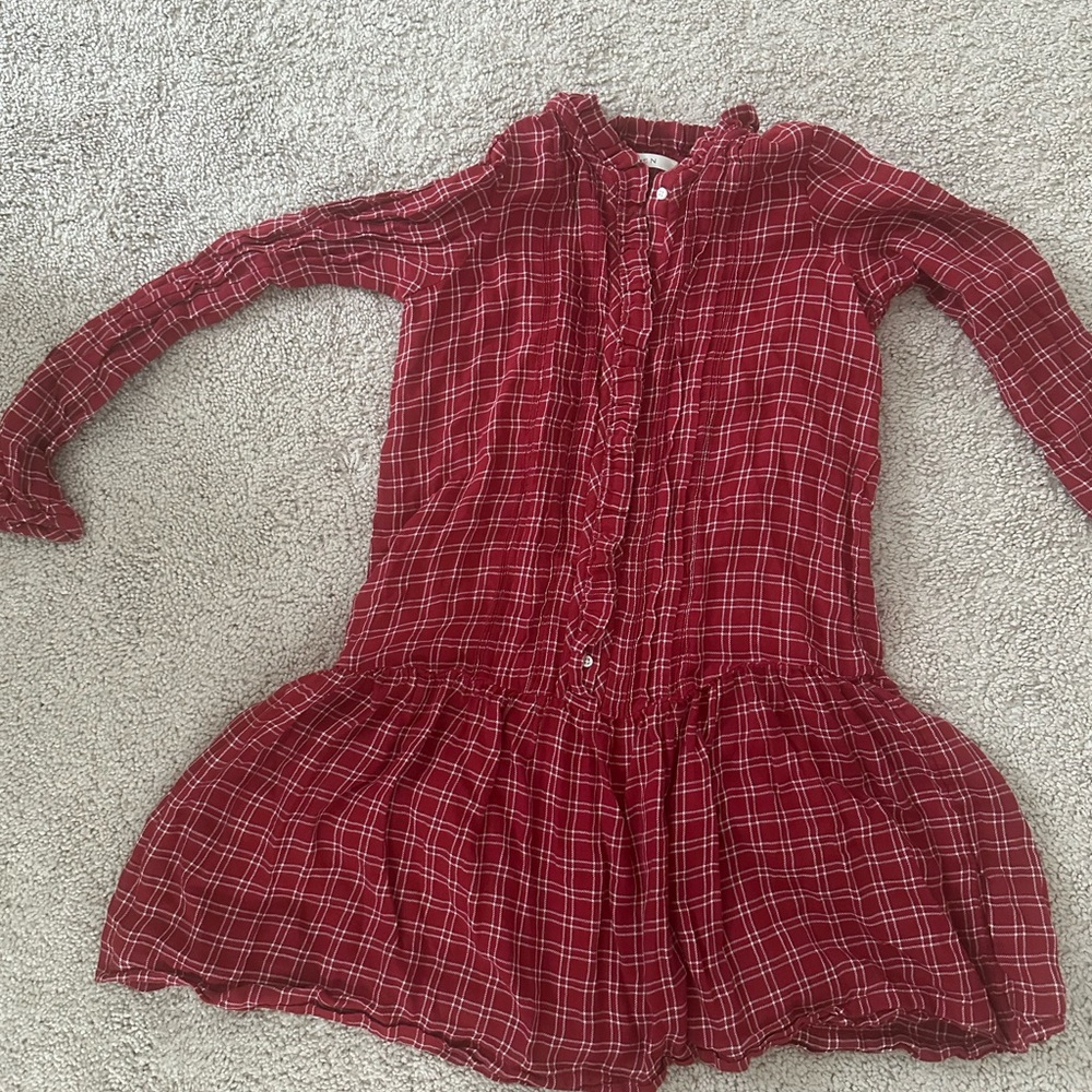 DÔEN Finley dress in Rouge cottage plaid size 10